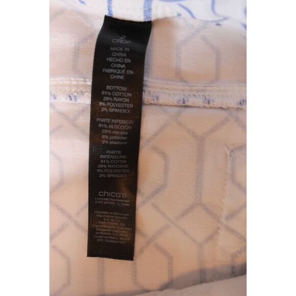 Chico's size 2 Jeans Women 4 Small Denim So Slimming Girlfriend Crop - Picture 11 of 14